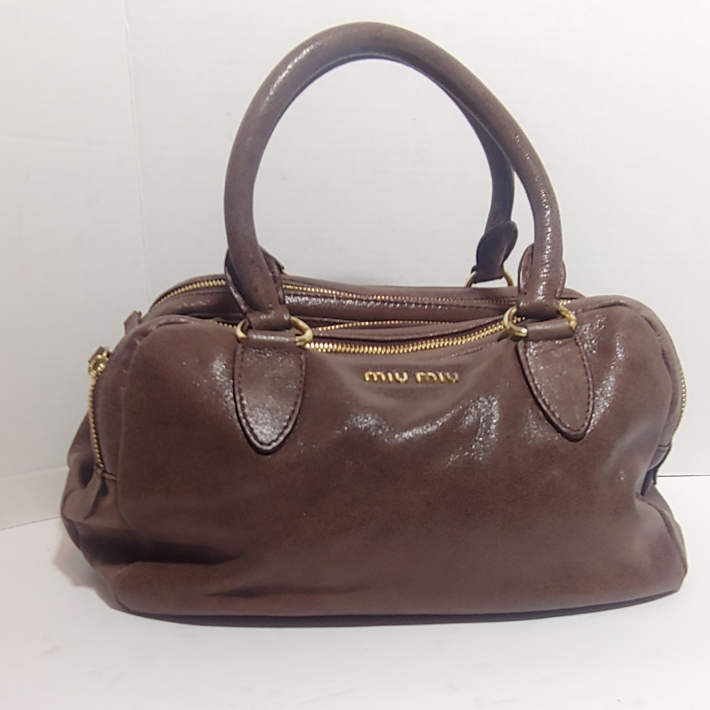 Miu Miu by Prada muave leather handbag